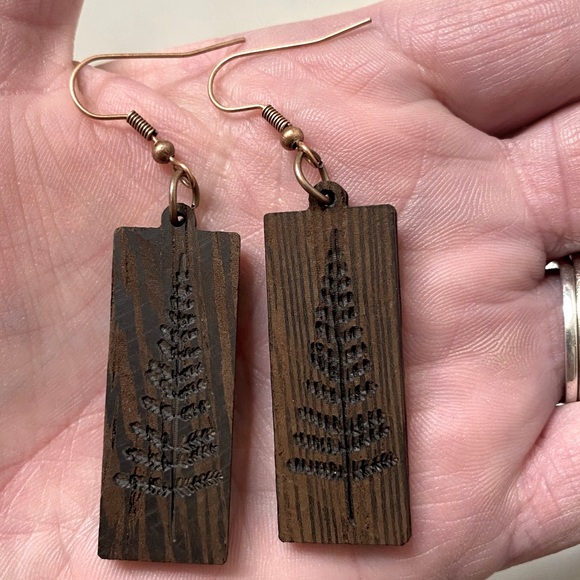 Handmade Cypress Christmas Tree Earrings - Picture 1 of 1